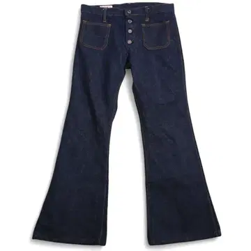 BISON 70년대 Vintage 플레어 벨보텀 데님 세일러 팬츠