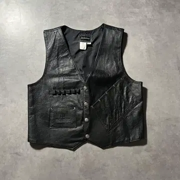vintage leather hunting vest
