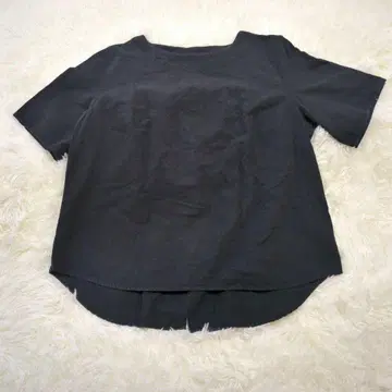 써니클라우드 셔츠(M) 무지 백 버튼 코튼 린넨 테일 컷