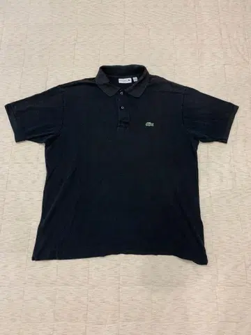 LACOSTE (라코스테) 피케 셔츠 블랙 코튼