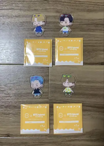 bts 인더섬 콜라보 스시로 아크릴 스탠드 4세트