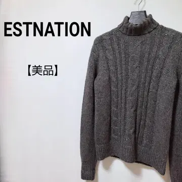 [ 새상품급 ] ESTNATION 케이블 터틀넥 니트 스웨터