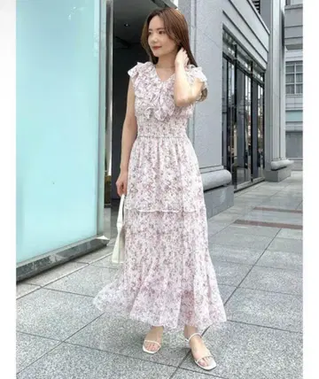 snidel 스나이델 플리츠 프릴 원피스
