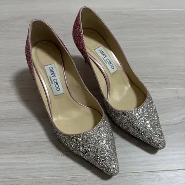 JIMMY CHOO 글리터 하이힐 38.5