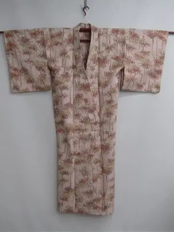 여성용 유카타 면 핑크 계열 무늬 있음
