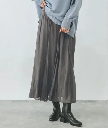GLOBAL WORK 롱 스커트 M/L 사이즈 그레이/블랙