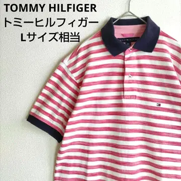 TOMMY HILFIGER 타미힐피거 피케 셔츠 반팔 보더 L