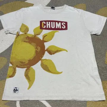 T셔츠 CHUMS 참스 린넨 해바라기 태양 로고
