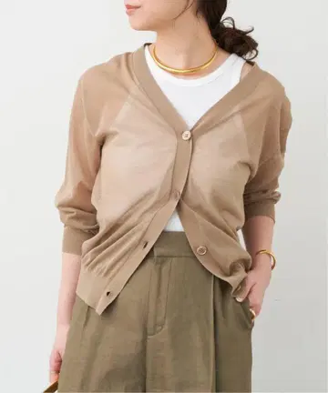 Deuxieme Classe VOILE V 넥 가디건