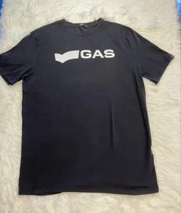GAS 로고 블랙 T셔츠 XL