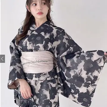 GRL 오간자 꽃무늬 세퍼레이트 유카타 [tu1086] 레귤러