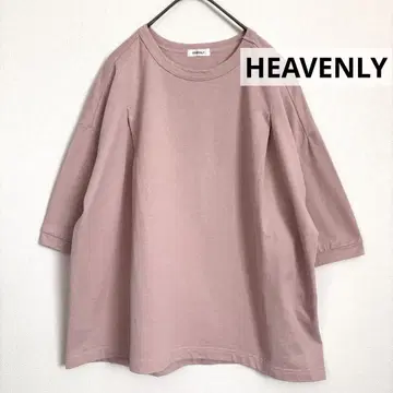 HEAVENLY(헤븐리) 코튼 린넨 턱 와이드 T셔츠
