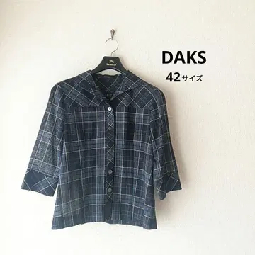 DAKS 닥스 미사용! 빅 사이즈 42 썸머 울 오픈 카라 블라우스
