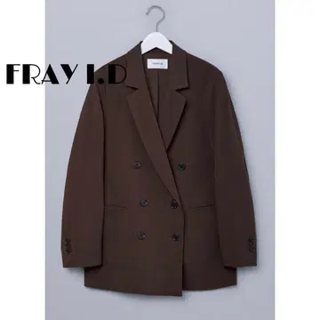 FRAY I.D 브라운 더블 브레스트 자켓