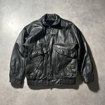 90s leather blouson jacket