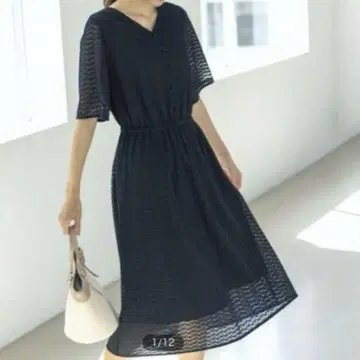 any SiS 애니시스 여성용 레이스 원피스 네이비 S 사이즈