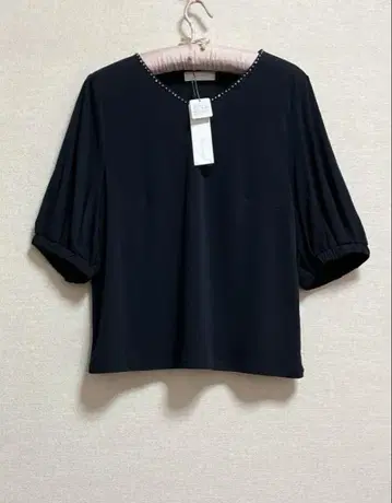 택 포함 큰 앨리스버리 벌룬 슬리브 블라우스