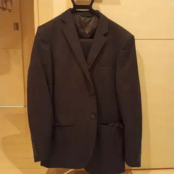 네이비 비즈니스 정장 싱글 브레스트 상하의 세트