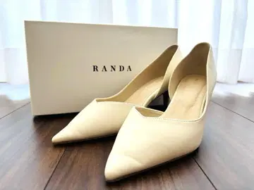 RANDA 소프트 V컷 사이드 오픈 펌프 24.5 아이보리