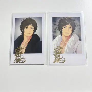 SideM FiFS 엔죠지 미치루 포토 카드 금박 화이트 블랙 세트