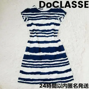 DoCLASSE 두클라쎄 코튼 보더 원피스 네이비 9