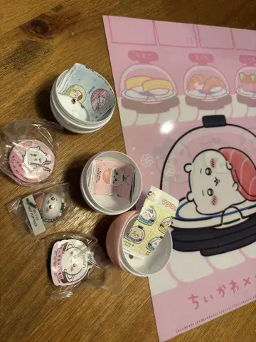 치이카와 (먼작귀) 쿠라스시 콜라보 클리어 파일 피규어 캔뱃지 마그넷