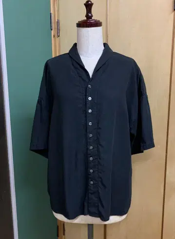 새상품급 브로캔트 brocante 5부 소매 개더 블라우스 일본제