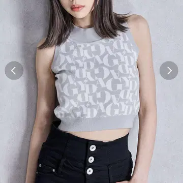 GYDA 그레이 로고 슬리브리스 상의 아메슬리 완판템