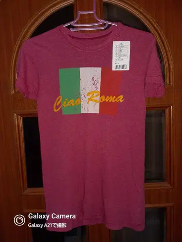 Ciao Roma 그래픽 티셔츠 S 사이즈 레드