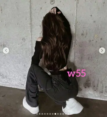 아베일 shoko 백 데미지 데님 와이드 데님 w55