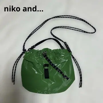 niko and - 그린 드로우 스트링 백