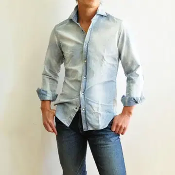 이탈리아제 GIANNETTO 지네토 데님 셔츠 사이즈 37
