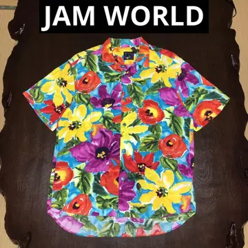 JAM WORLD 잼 월드 오픈 카라 오픈 알로하 클레이지 컬러