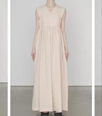 새상품 HYKE 하이크 LINEN MAXI DRESS 오트밀 1