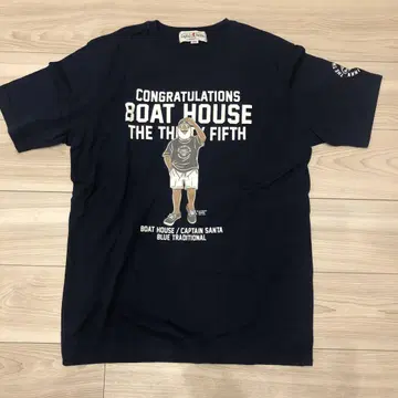 Boat House 35주년 기념 티셔츠 네이비