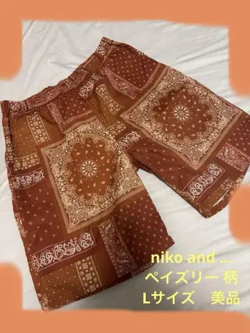 NIKO AND... 반다나 무늬 숏 팬츠 L 사이즈 페이즐리