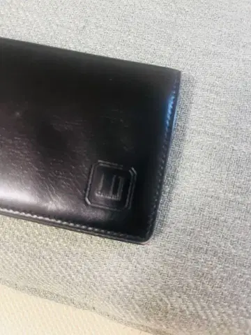 던힐 블랙 가죽 명함지갑
