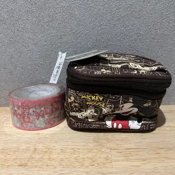 디즈니 마리 미키마우스 파우치 테이프 헤이세이 레트로