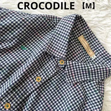 CROCODILE 크로커다일 M 다색 로고 자수 셔츠 블라우스 튜닉