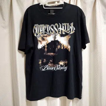 티셔츠 CYPRESS HILL 사이프레스 힐 L 사이즈 블랙 반팔