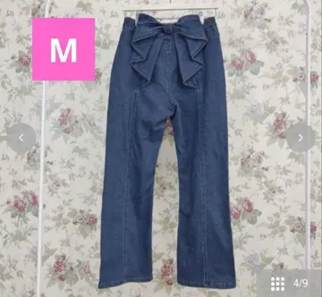 시마무라 백 리본 플레어 데님 팬츠 M maki's closet