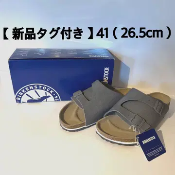 버켄스탁 취리히 샌들 그레이 26.5cm 주름 가죽