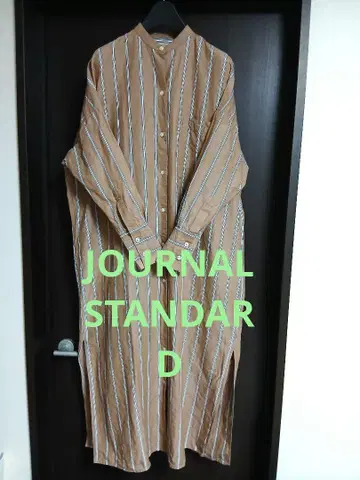 JOURNAL STANDARD 마 혼방 맥시 길이 밴드 카라 셔츠 원피스