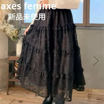 새상품 axes femme 엑시즈팜 플라워 레이스 캉캉 스커트