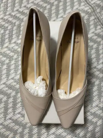 베이지 스틸레토 힐 24.5cm