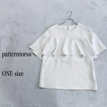 patterntorso 패턴 토르소 프릴 탑스 베이지 ONE size