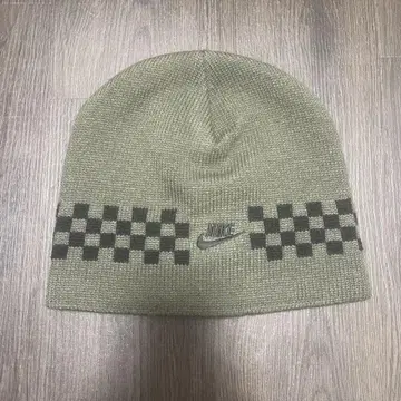 00s 나이키 체크 무늬 깃발 비니 카키 대만산