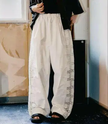니코앤드 MODE NORM CORE 사이드 레이스 이지 팬츠 아이보리 L
