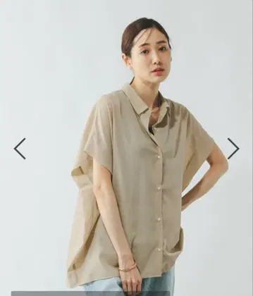 글로벌 워크 이번 시즌 완판 이지케어 코쿤 셔츠 베이지 M