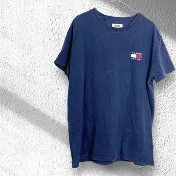 TOMMY JEANS 타미힐피거 티셔츠 남성용 XL 넉넉한 핏 빅 블루